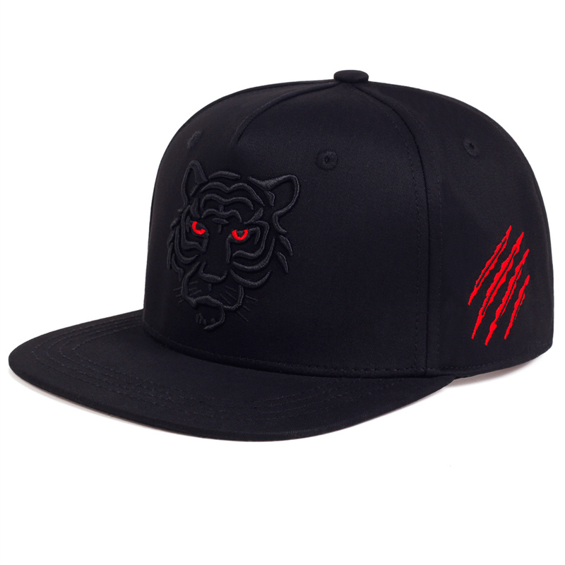 Baumwolle Schwarz Tiger Stickerei Baseball Kappe Männer Frauen snapback Hüte Sommer Freizeit Trucker Caps Unisex Hip Hop Hüte Gorras