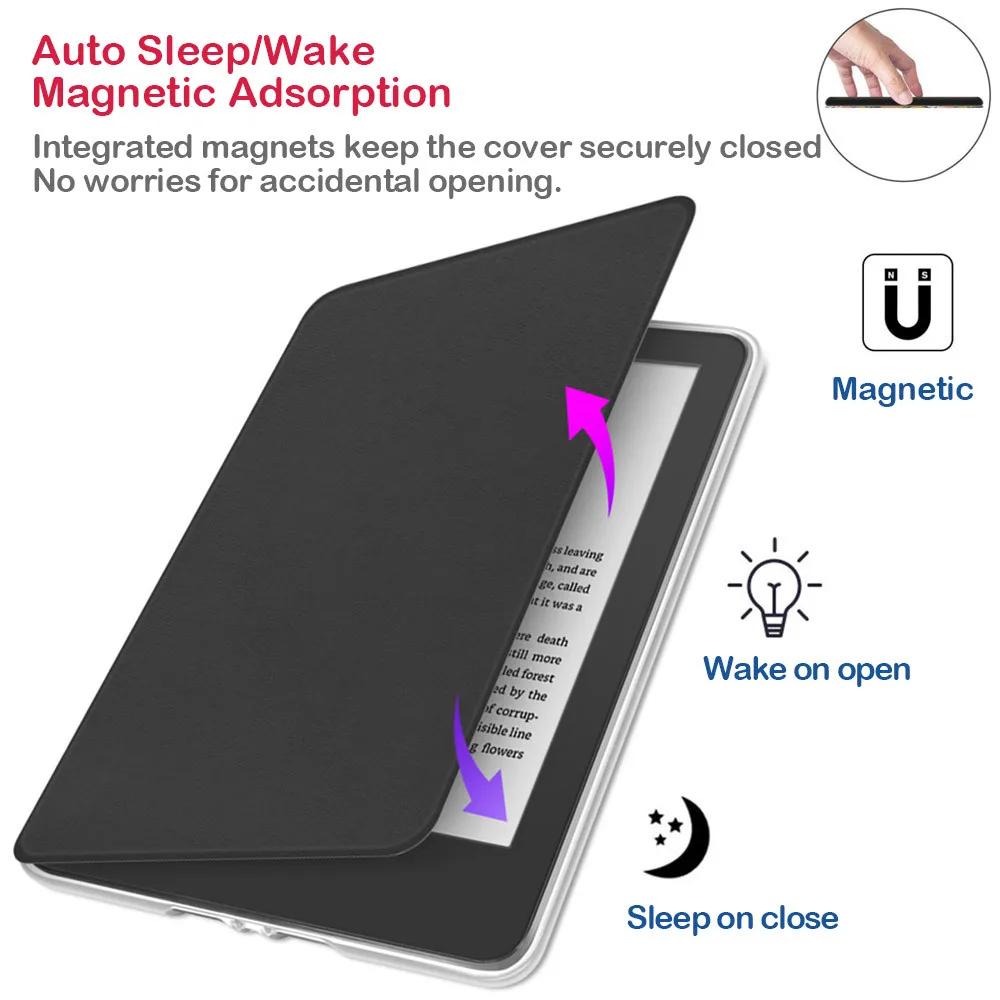 Acrylic Magnetic Bracket Case for Kindle Paperwhite Colorsoft 2024 2022 2021 10th 11th 12th Generation 6 6.8 7 Inch Cover Pouch