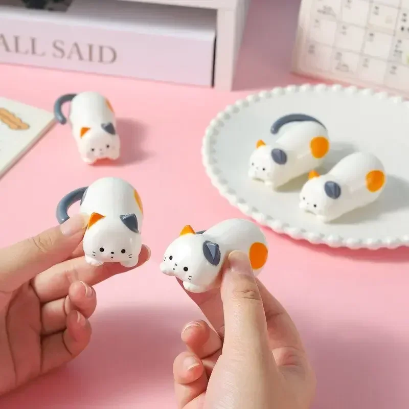 Clockwork Tumbling Cat Manual Winding Cartoon Cute Simulation Kitten Decompression Puzzle Creative Small Toys ADHD 1/3/6/9Pcs