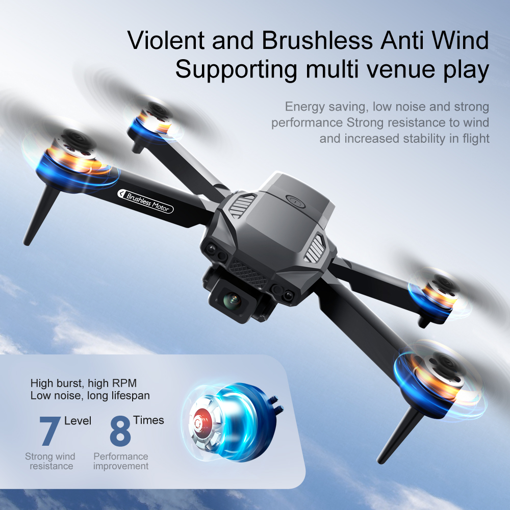 Clearance_New F198 Drone profesional Cámara Dual con 1080P WIFI FPV HD fotografía aérea gran angular sin escobillas RC plegable Qua