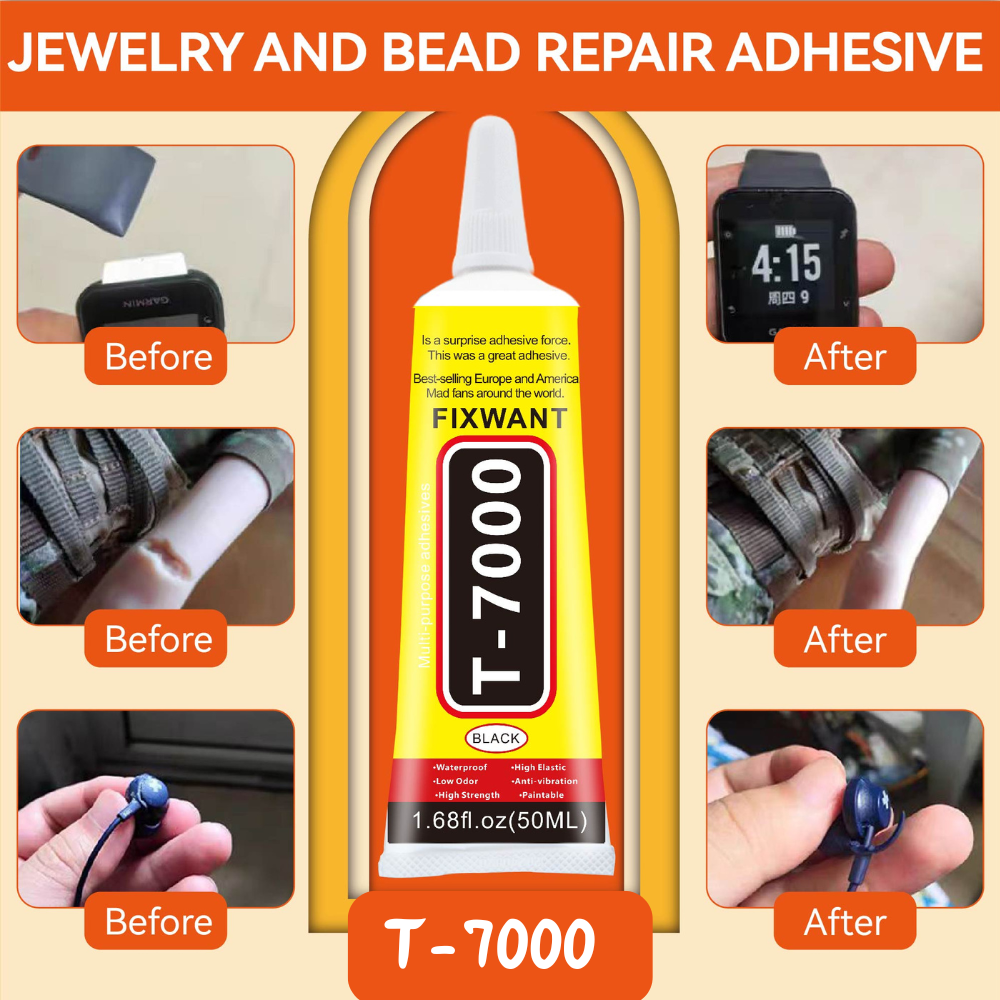 T-6000 Colla trasparente 120 ℃   Resistente al calore - Copribatteria per telefono Adesivo per riparazione smartwatch per computer per riparazione altoparlante gioielli fai-da-te