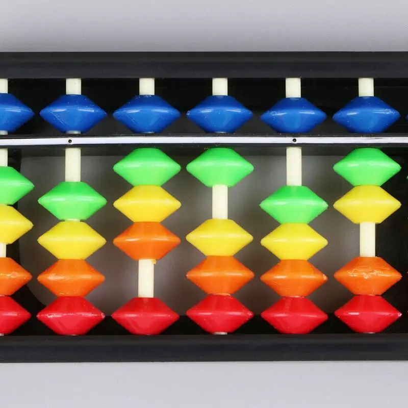 Strumento calcolo aritmetico soroban portatile in plastica portatile a 13 colonne Dropship con colori