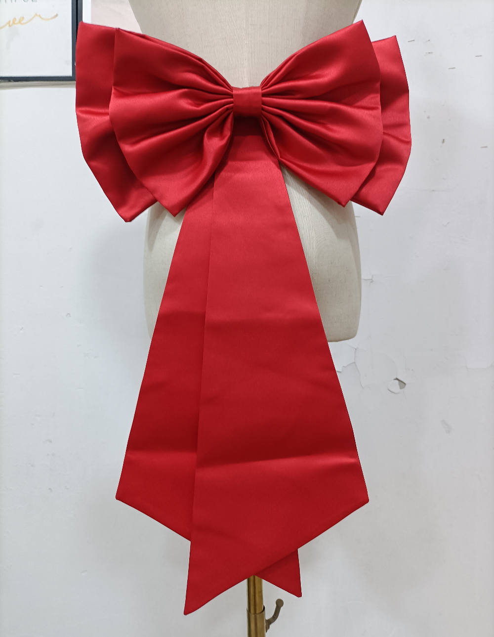 White Ivory Bridal Bow Removable Wedding Dress Satin Bow Wedding Accessories