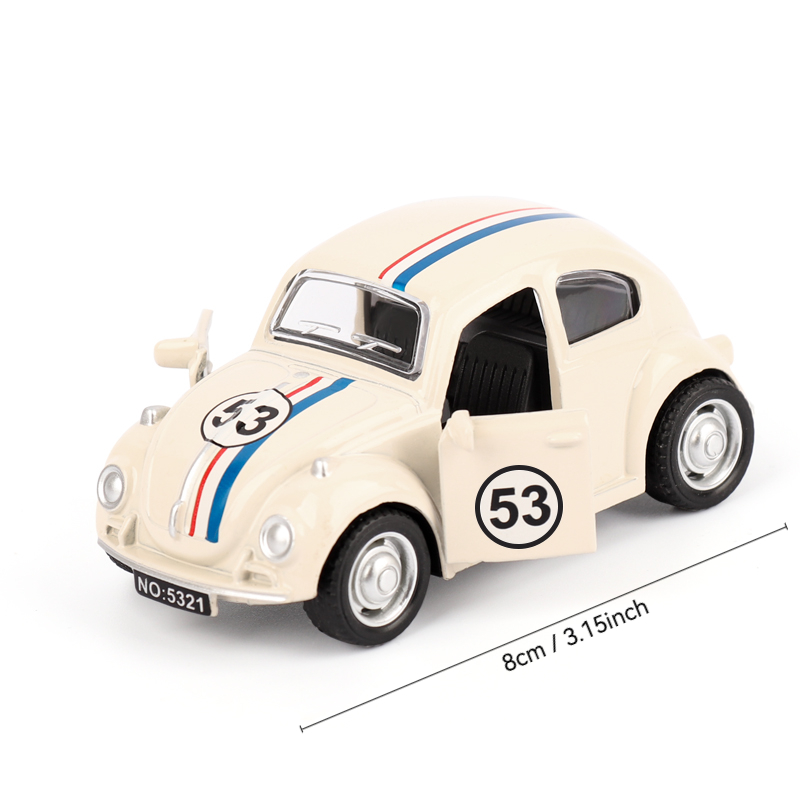 1:36 Bus Transporter Van Gulf Blue Alloy Diecast Model voor Volkswagen T1 Samba Toy