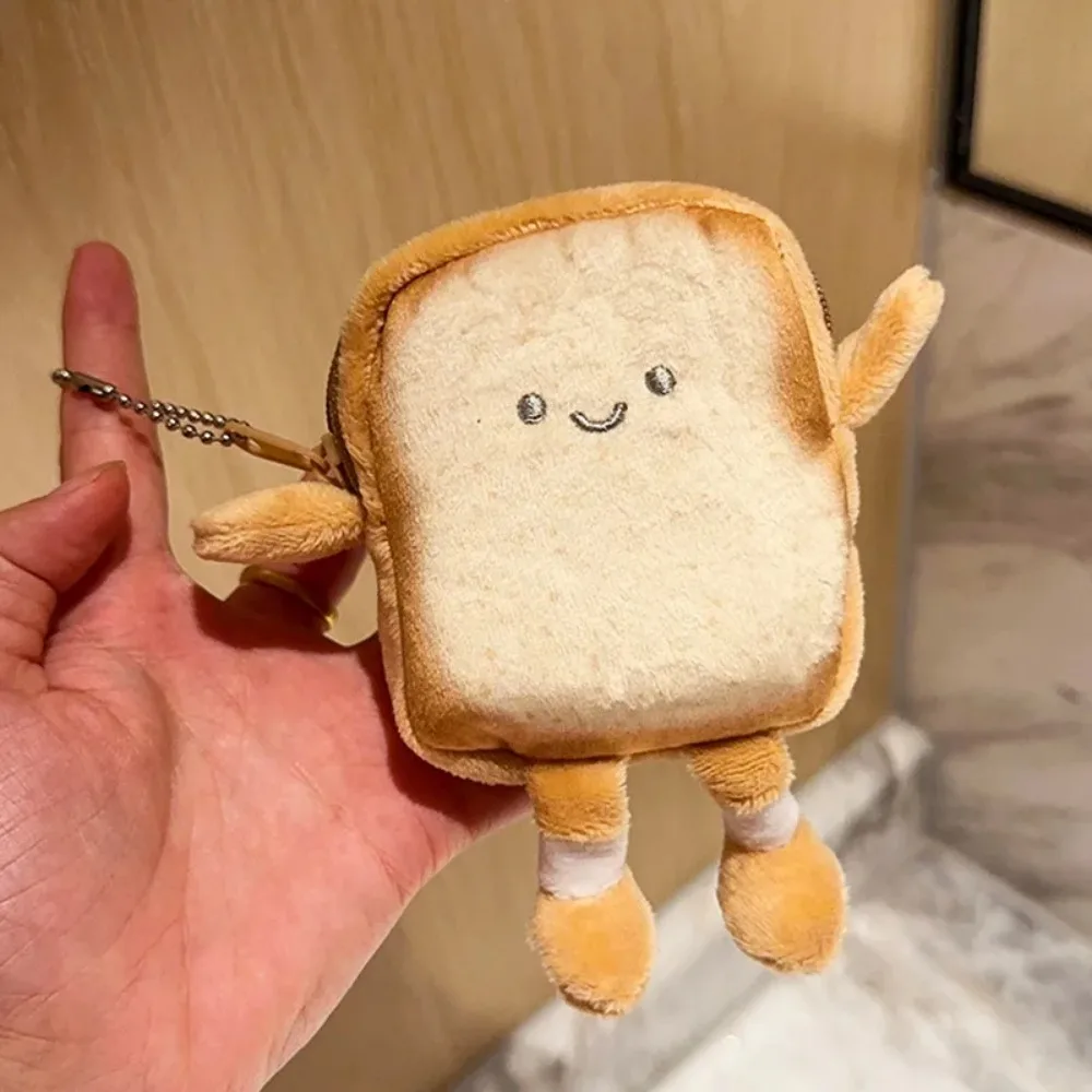 Portamonete in peluche carino toast Portamonete da donna Portamonete Portamonete Portamonete Portamonete Portamonete Cartoon