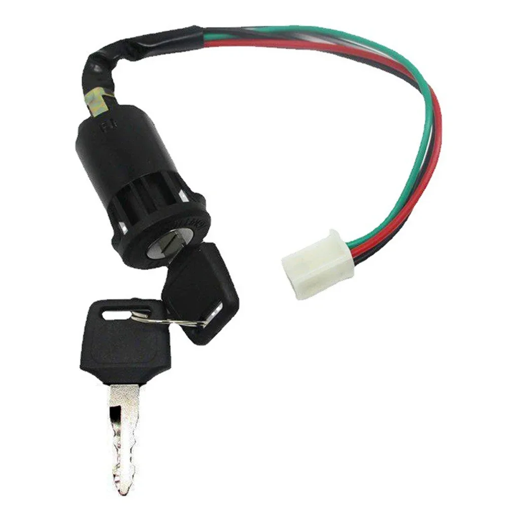 Universal Motocicleta Karting Ignition Switch, 4 Pin Wire, Ligar e desligar interruptor de ignição com chaves, ATV, 50cc, 70 cc, 90 cc, 110 cc, 150 cc, 250cc