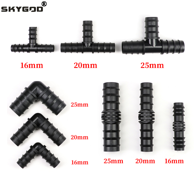 2 ~ 50 шт., соединитель для воды Pagoda, пластик 16/20/25 мм, полиэтиленовая трубка, фитинг для шланга для садового микро-капельного орошения, аксессуар