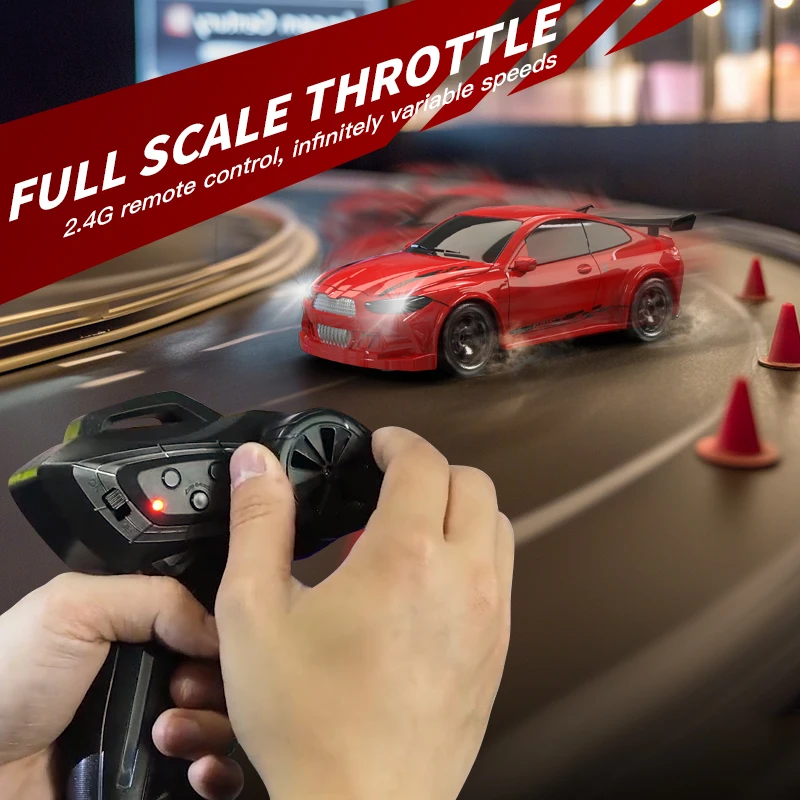 1/64 4WD Rc Drift Auto 2.4G Volledige Schaal 4WD Afstandsbediening Voertuig Kinderspeelgoed voor Jongens Verjaardagscadeautjes Mini Drift Auto Speelgoed