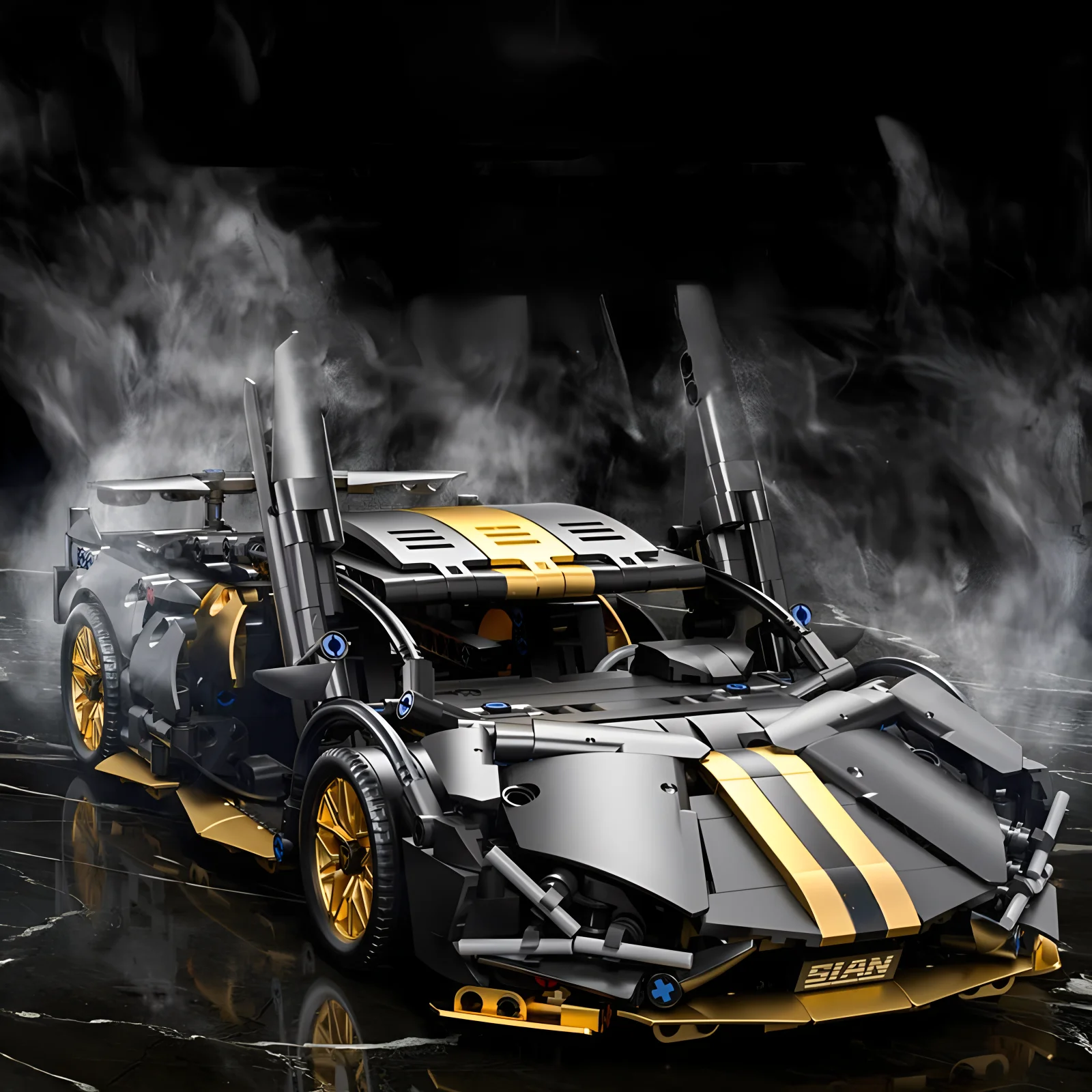 การวิเคราะห์ Racing กีฬารถบล็อกอาคาร Technic ผู้ใหญ่ 1:14 DIY Supercar อิฐปริศนาของเล่นเด็กผู้ใหญ่ของขวัญ (1280 + เม็ด)