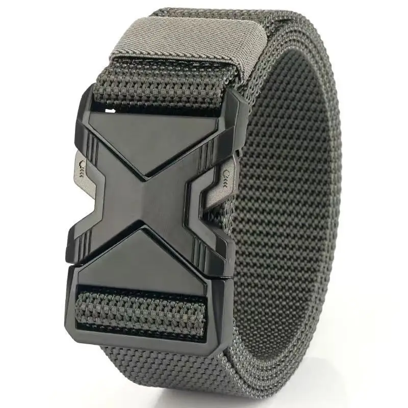 2PC Neue Verdickte Taille Gürtel Männer Taktische Automatische Schnalle Outdoor Nylon Gürtel Arbeitskleidung Leinwand Casual Sport Hosen Taille Gürtel