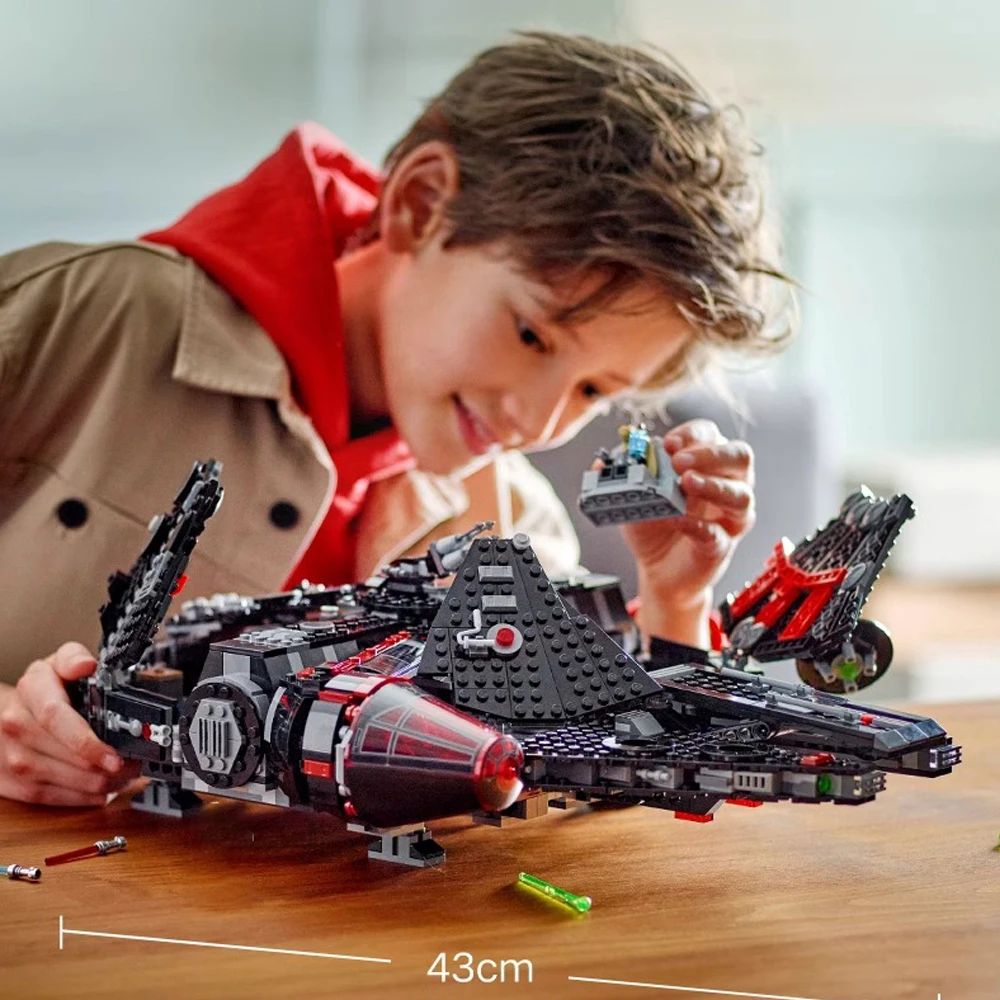 Novo falcon millennium nave espacial escura modelo blocos de construção quebra-cabeça série batalha brinquedos adulto menino presente aniversário