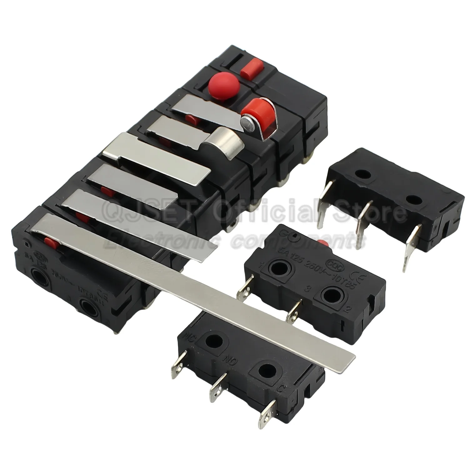 5pcs 5A 125V250V KW12 Travel Limit Switch KW11-3Z-2 With Handle 16mm Contact Button Micro switch KW12-N 2Pin/3Pin KW12-A 1NO/1NC
