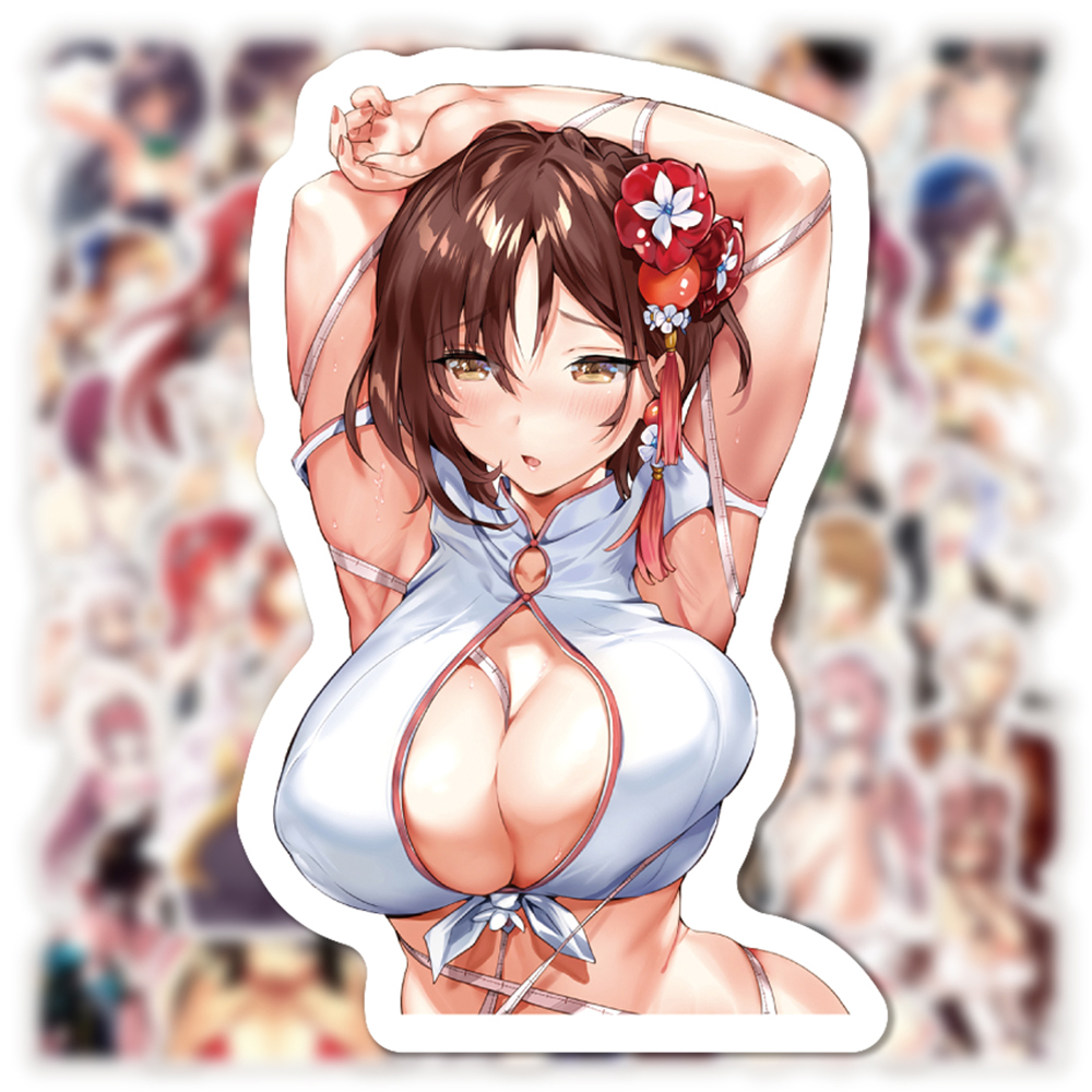 10/30/50PCS 애니메이션 헨타이 Waifu 소녀 스티커 노트북 오토바이 기타 DIY 낙서 데칼 섹시한 여자 스티커 장난감 도매