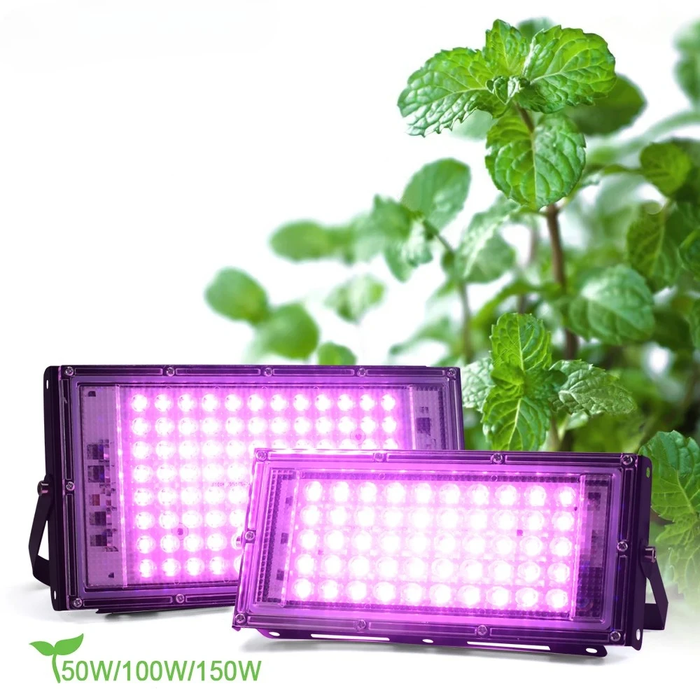 Led Grow Light 50W 100W 150W Ac 220V Phyto Lamp Volledige Spectrum Led Schijnwerper Kamerplanten hydrocultuur Kas Groei Verlichting