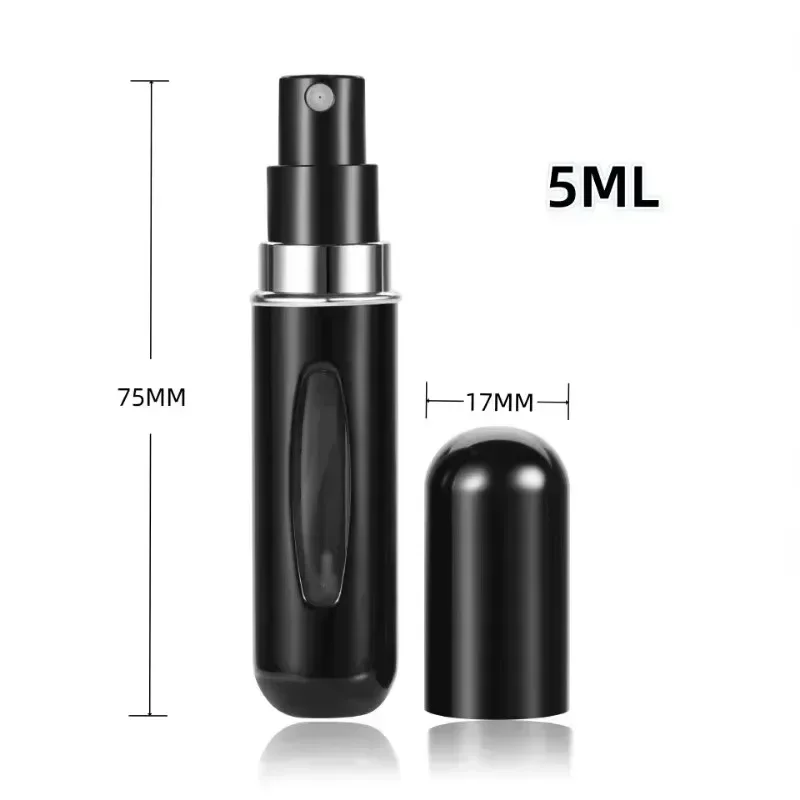 New 5ml Perfume Refillable Bottle Portable Mini Refill Spray Jar Scent Pump Empty Cosmetic Containers Atomizer for Travel Tools