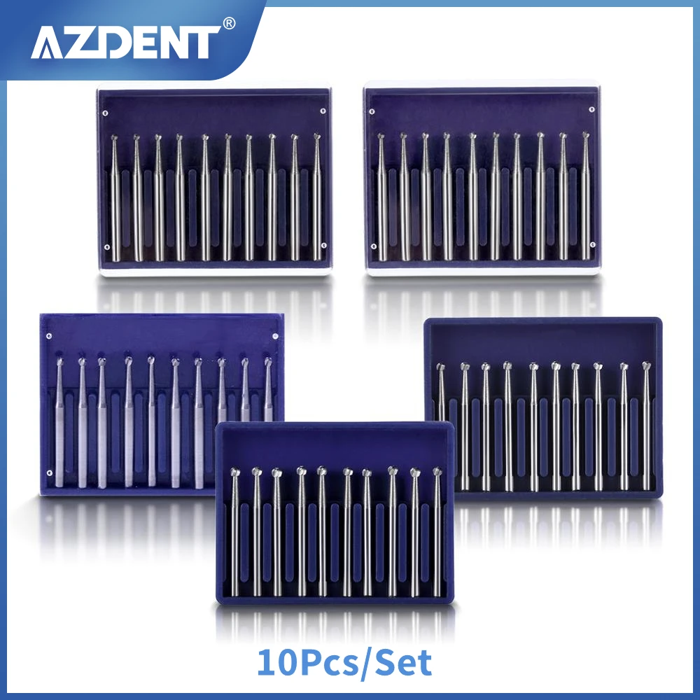 10 Cái/hộp Nha Khoa Carbide Burs FG Tròn Nha Khoa Phòng Phòng Khám Thun Tốc Độ Cao Dùng Cho Khoan Tốc Độ Cao Tay Dia.1.6mm