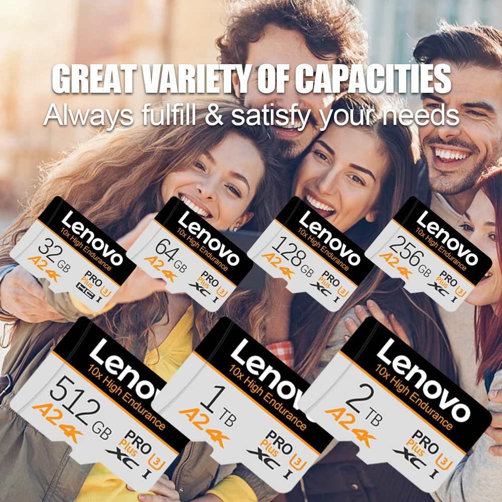 Lenovo 2TB Micro TF SD Card 128GB Class 10 V30 Memory Card UHS-I SD Card High Speed TF Card 512GB 1TB For Nintendo Switch Games