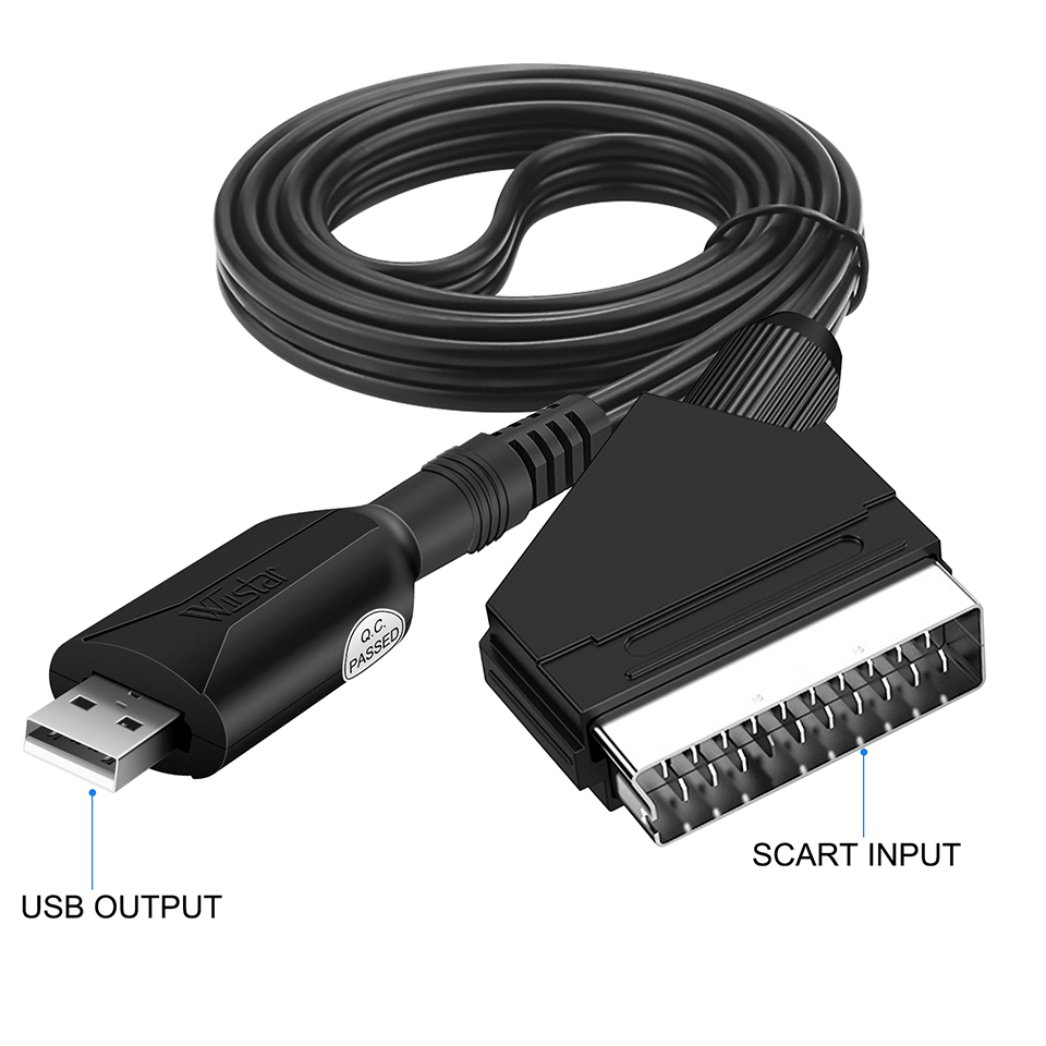 Карта видеозахвата SCART Scart к USB 2.0 Запись видеозахвата Настольная игра Прямая трансляция Трансляция ТВ