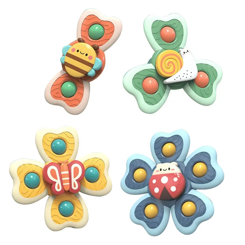 1PC เด็กการ์ตูนสัตว์ทะเล Spinners ของเล่น ABS ดูดถ้วย Spinning Top Gyro ความเครียด Reliever เด็กของเล่น
