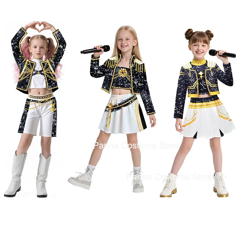 K-pop Rumi Zoey Cosplay Huntrix Costume 3D Print Demon Hunters Mira Stage Costumes Halloween Party Clolthes Set