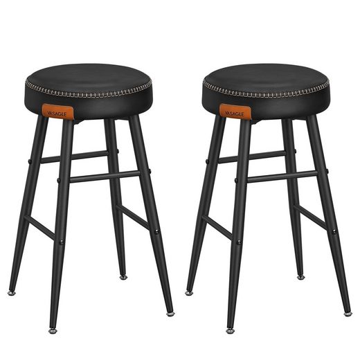 Vasagle Barkruk (2 St), Synthetisch Leer, 120Kg Dragend, Twee Hoogtes