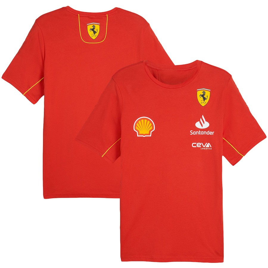 Camiseta de carreras de Fórmula 1 Team Racing para hombre, camiseta de carreras de manga corta transpirable con cuello redondo y estampado 3D, camiseta informal de talla grande para hombre