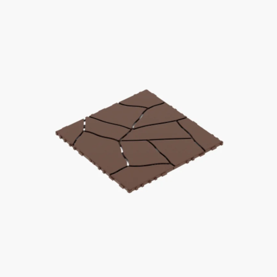 Stone Style 12" Patio Deck Tiles, DIY Module Interlocking Decking Tiles Floor Tile,Easy and Quick Installation Court Tiles for P