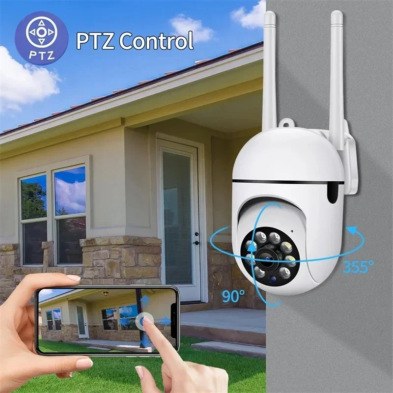 5MP Wifi ビデオ監視カメラ CCTV PTZ IP カメラスマート人間追跡 4X ズームナイトビジョンフルカラー屋外防水