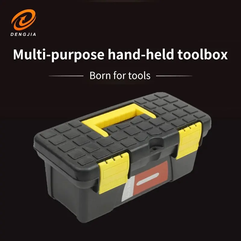 Caja de almacenamiento de arte para el hogar, caja de almacenamiento de piezas de herramientas de reparación de automóviles, caja de herramientas de Hardware de plástico, resistente a la presión reforzada, 10 pulgadas