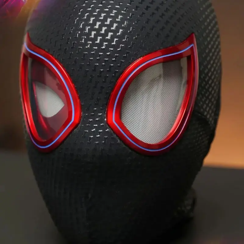Marvel Mascara Miles Spiderman Kopfbedeckung Cosplay Moving Eyes Elektronische Maske Spider Man 1:1 Fernbedienung Spielzeug Für Erwachsene Geschenk