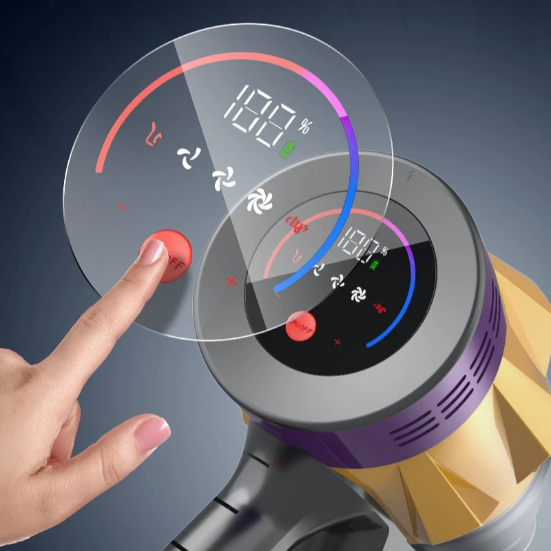 IDEACH V18 เครื่องดูดฝุ่นแบบใช้มือถือไร้สาย 550W 45kPa ดูดหน้าจอสัมผัสแบตเตอรี่แบบถอดได้น้ําหนักเบาสําหรับชั้นรถสัตว์เลี้ยงผม