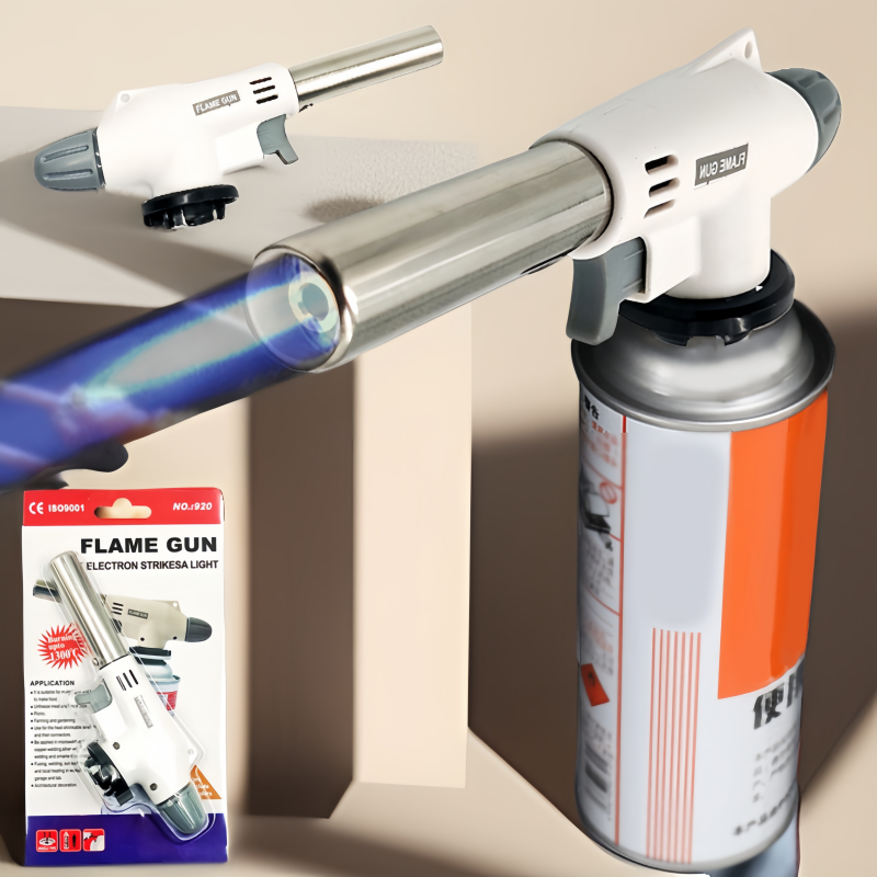 Pistola de llama de Metal para barbacoa y acampada, quemador de Gas portátil para exteriores, quemador de soldadura de Gas butano para barbacoa, cocina de acampada