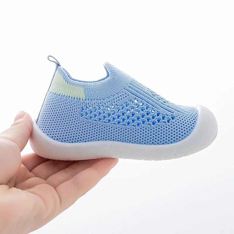 Lente Populaire Nieuwe Baby Schoenen Mesh Gebreid Ademend Kid Meisjes Jongens 0-3T Zomer Slip-On Casual Sneakers Peuter Antislip Prewalker