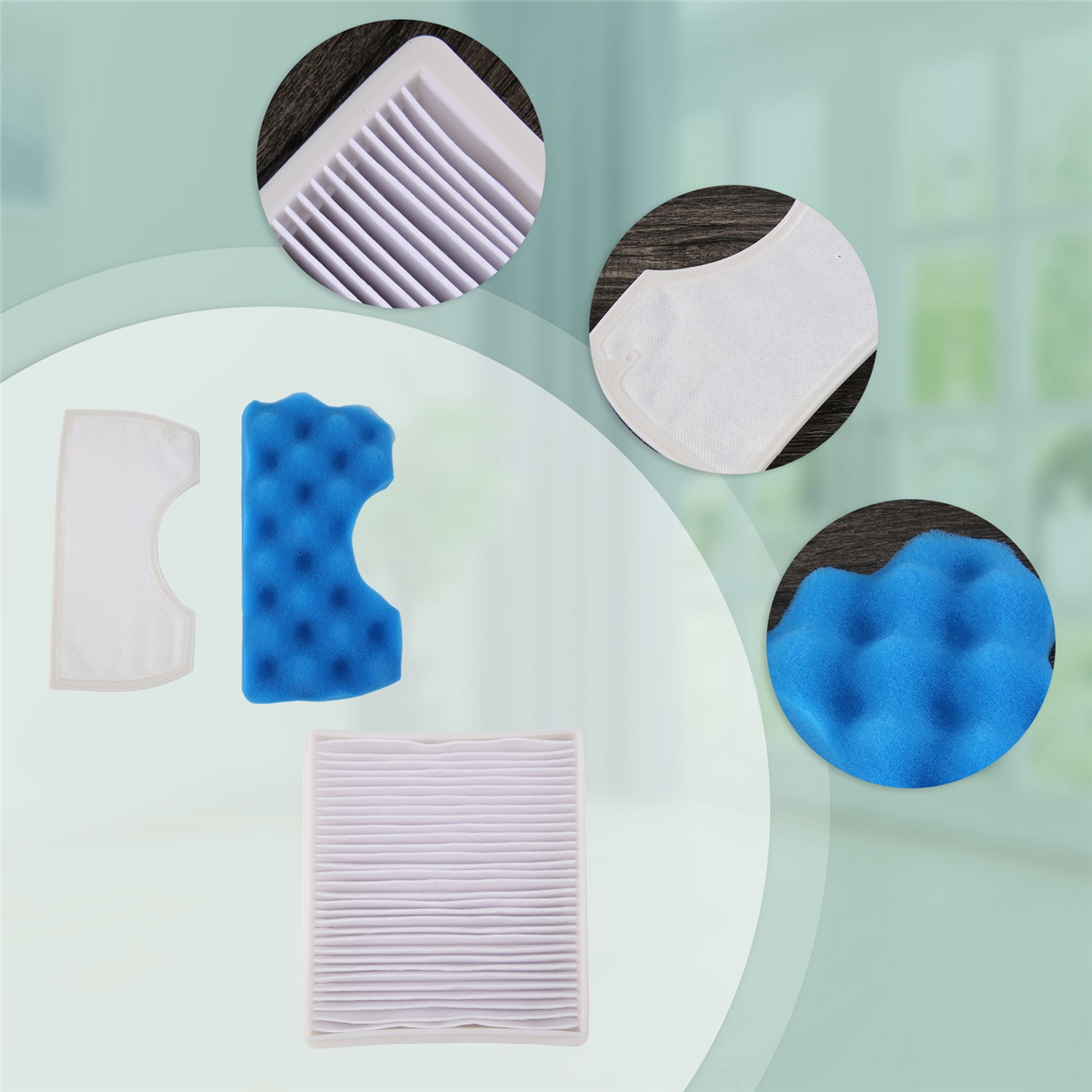 1 Stück Staubfilter H11 HEPA-Filter + 1 Satz blaue Hepa-Filter für SC4300 SC4470 -B710W... Teile für Staubsaugerzubehör