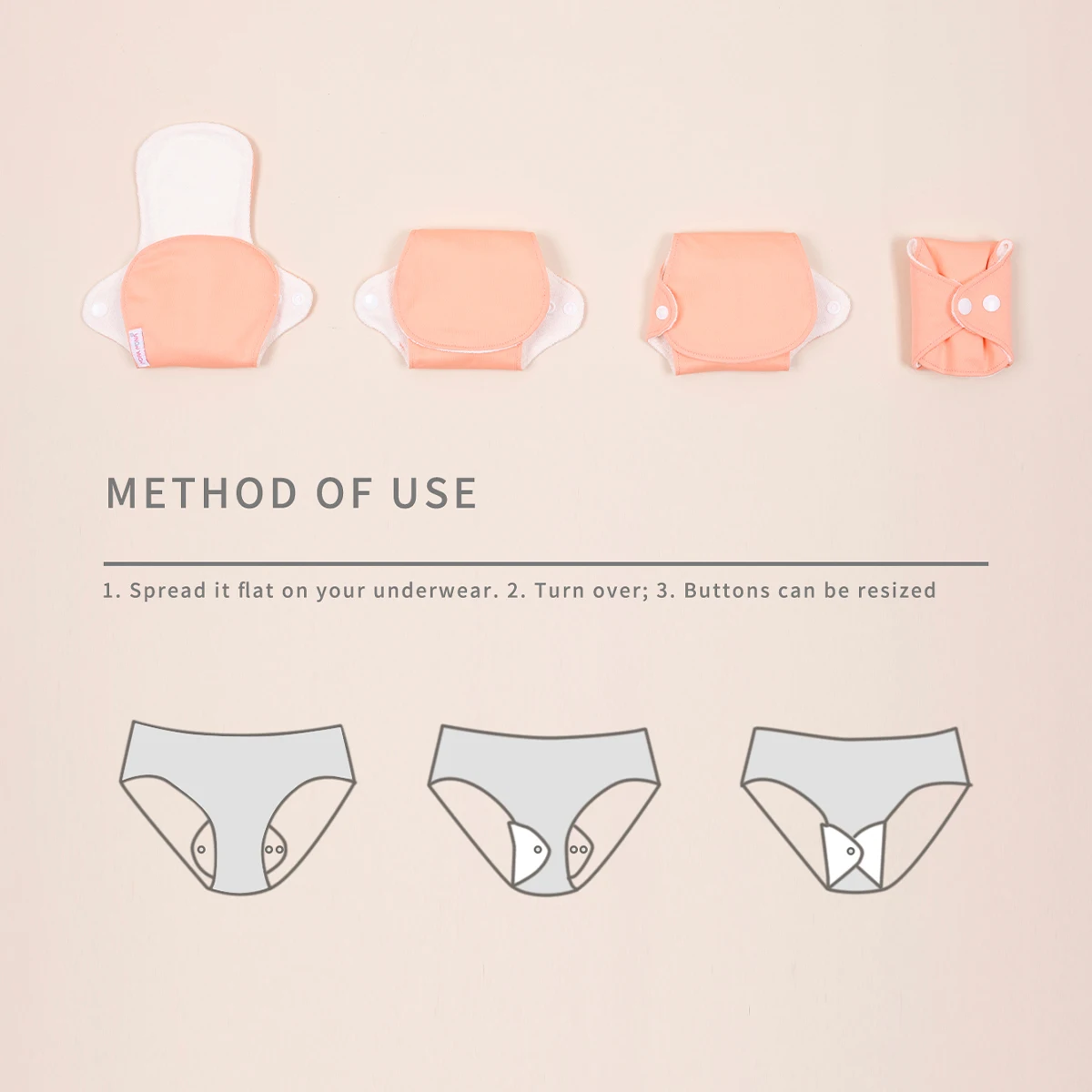 Compresas menstruales reutilizables para mujeres grandes, compresas sanitarias gruesas, lavables, altamente absorbentes, gruesas, pesadas, 10 unids/set