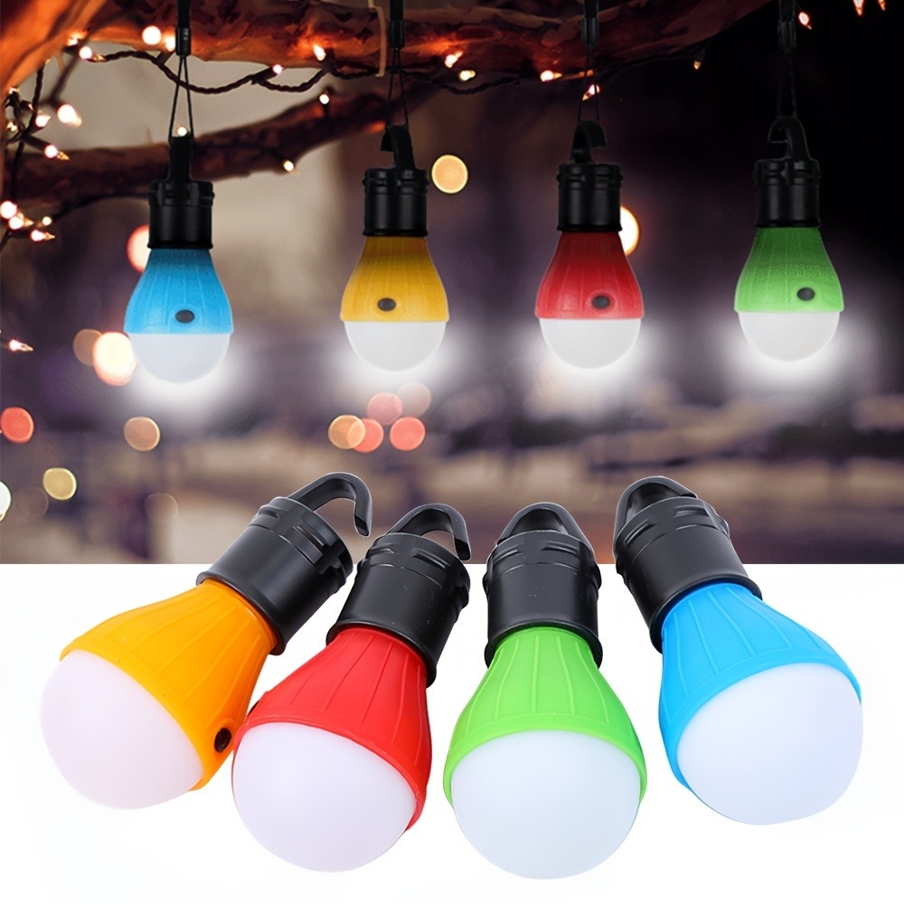 โคมไฟติดเพดานตะขอแขวนกลางแจ้ง3LED แบบพกพาสีน้ำเงิน1ชิ้น-เหมาะสำหรับการตั้งแคมป์ฉุกเฉินและไฟกลางคืน