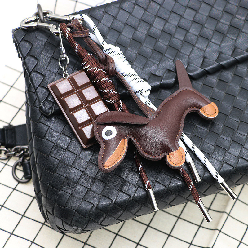 Novo dos desenhos animados personalizado chaveiro saco pingente série salsicha cão em forma de saco pendurado decoração para presente