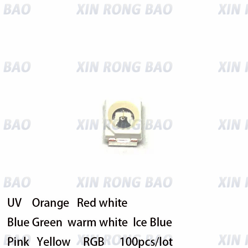 100 stücke Super Helle 3528 1210 SMD LED Rot Grün Blau Gelb Weiß RGB Orange Rosa LED Diode 3.5*2.8*1,9mm