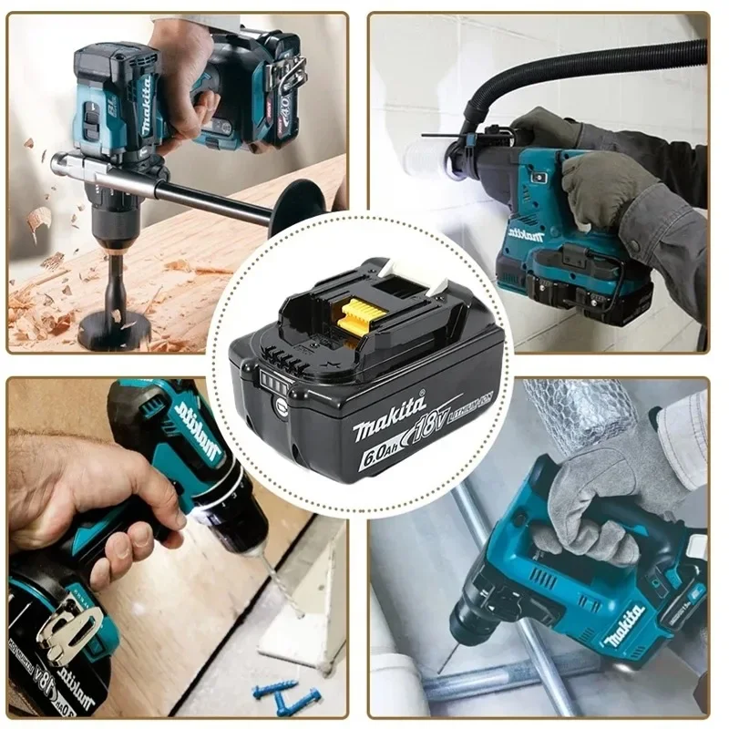 100% новый оригинальный аккумулятор Makita 18 В 6,0 Ач, для Makita BL1830 BL1830B BL1840 BL1840B BL1850 BL1850B, аккумулятор для электроинструментов модели