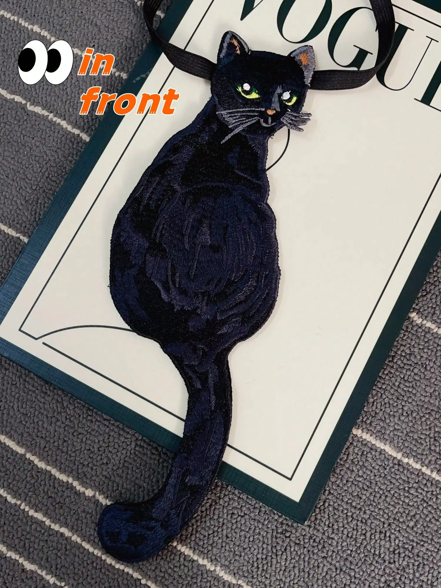 A Original Niche Design Cat Bohemian French Retro Design Tie Spring, Summer, Autumn and Winter Personalized Knot-Free Matchinging Shirt and Tie Suitable for Party Festivals
