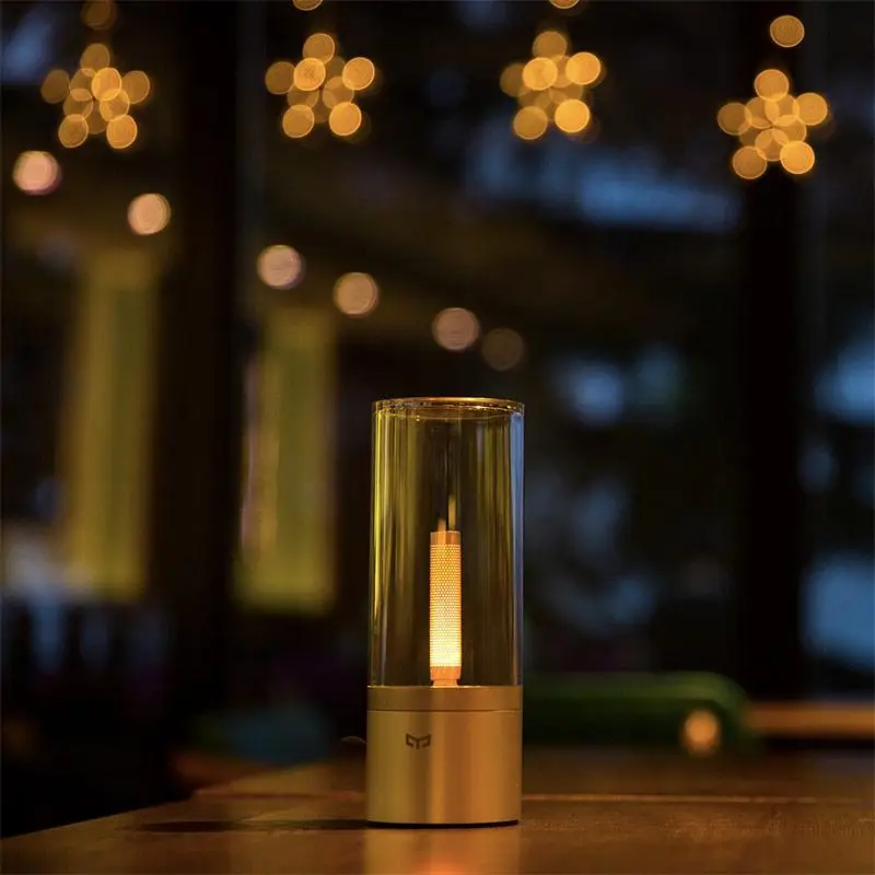 Yeelight Oplaadbaar kaarslicht Kaars Sfeerlicht LED-nachtlampje Draaibaar dimmen Extra lange stand-by 1800K warm licht