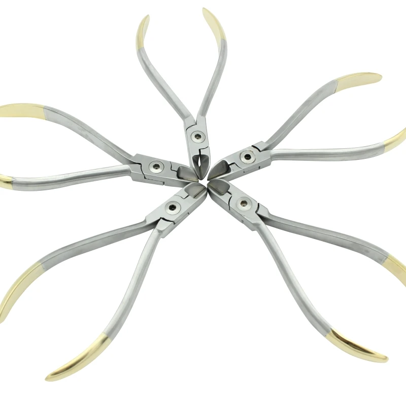 ทันตกรรม Ligature คีมตัดสําหรับจัดฟันสายไฟและยางสแตนเลสทันตแพทย์ลวดบางตัดคีมเครื่องมือ