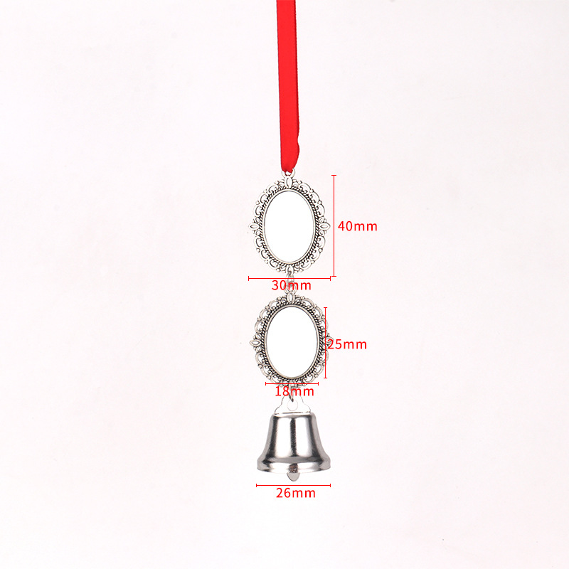 Spedizione gratuita 20 pz/lotto campana di sublimazione Charms ciondolo ornamento di natale vuoto stampa a trasferimento termico materiali di consumo forniture