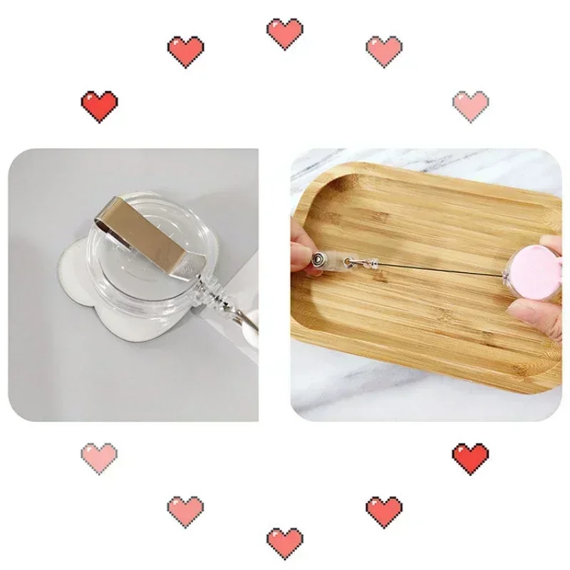 1 個格納式プルバッジナースかわいいバッジリールクリップバッジホルダードクター ID カードチェーンクリップ学校学生オフィス