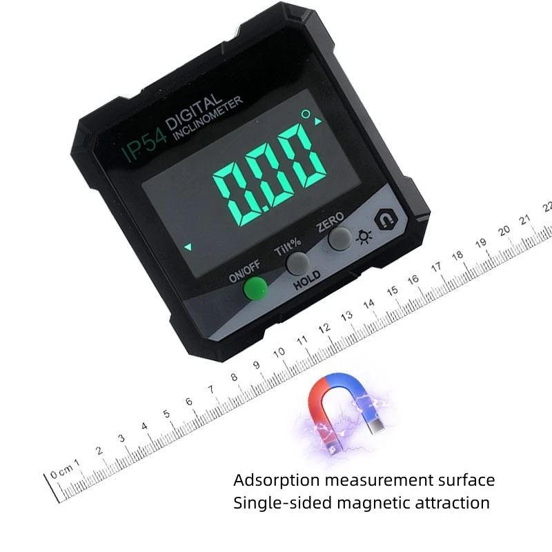 경사계 4*90도 IP54 LCD 화면 4면 자기 디지털 디스플레이 LCD 경사계 각도 상자 각도기