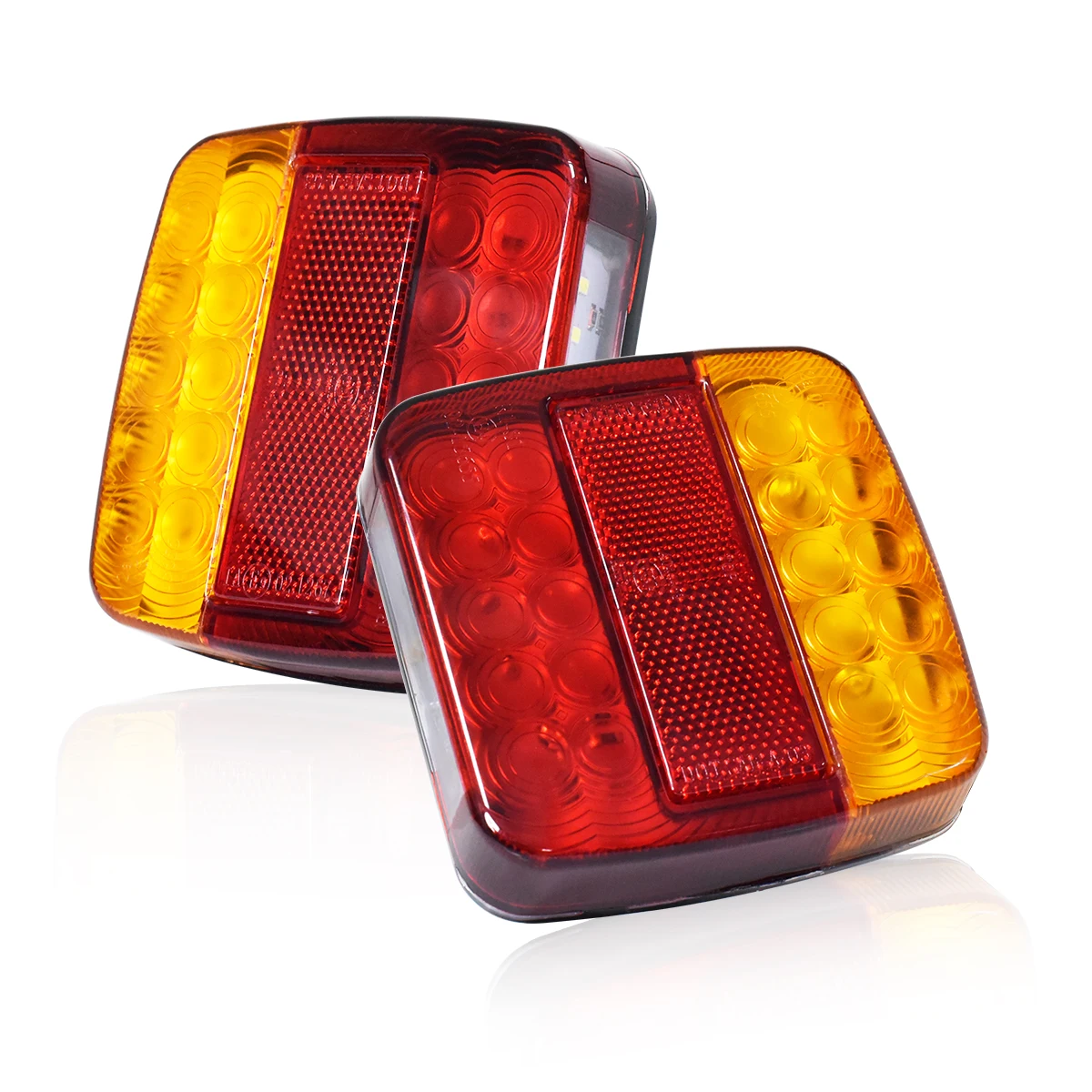 2 unidades LED cauda 12V / 24V lâmpada multifuncional para freio / reversão / neblina / sinais de mudança / caminhão / trailer / RV / SUV