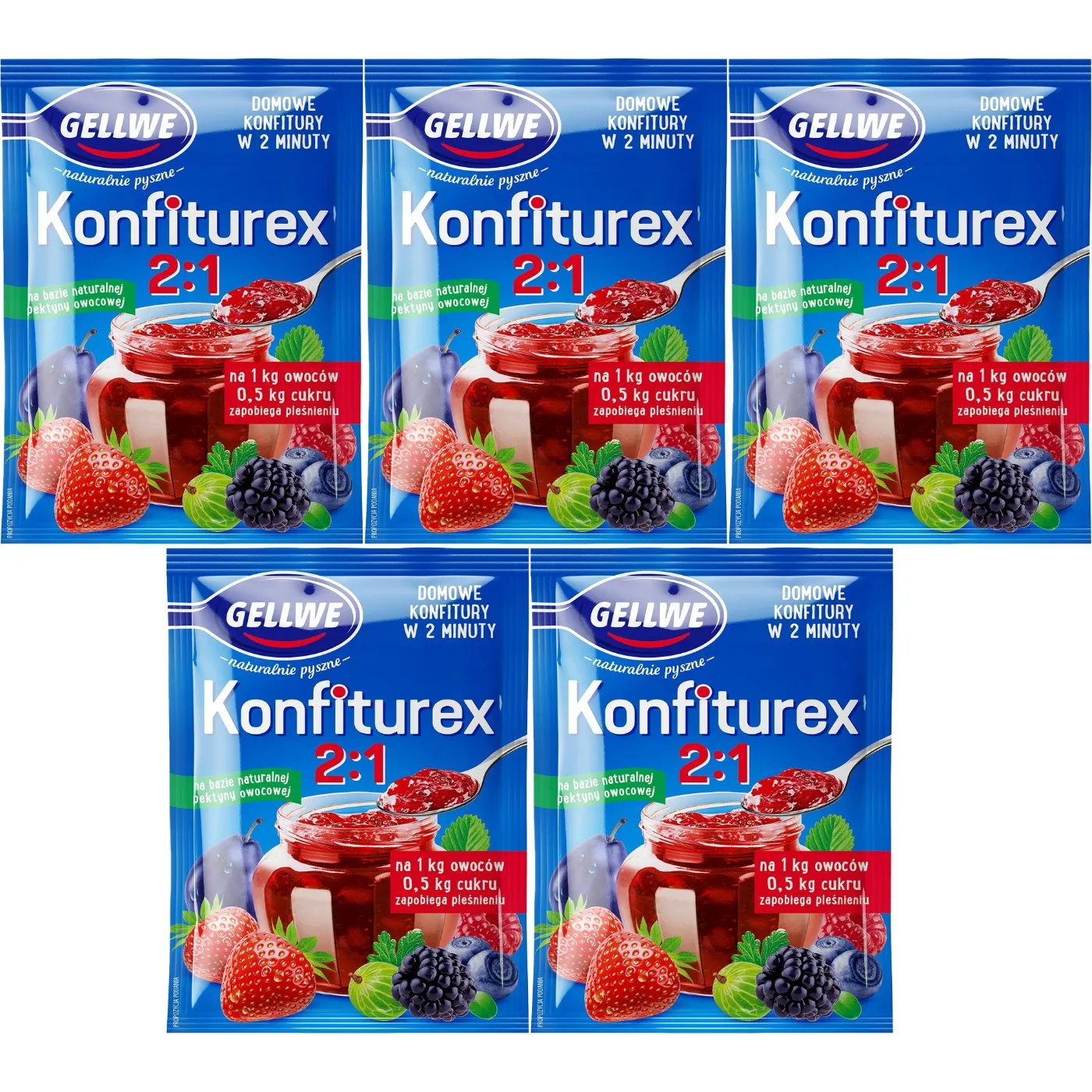 Gellwe Konfiturex 2:1 30 g x 5 sztuk