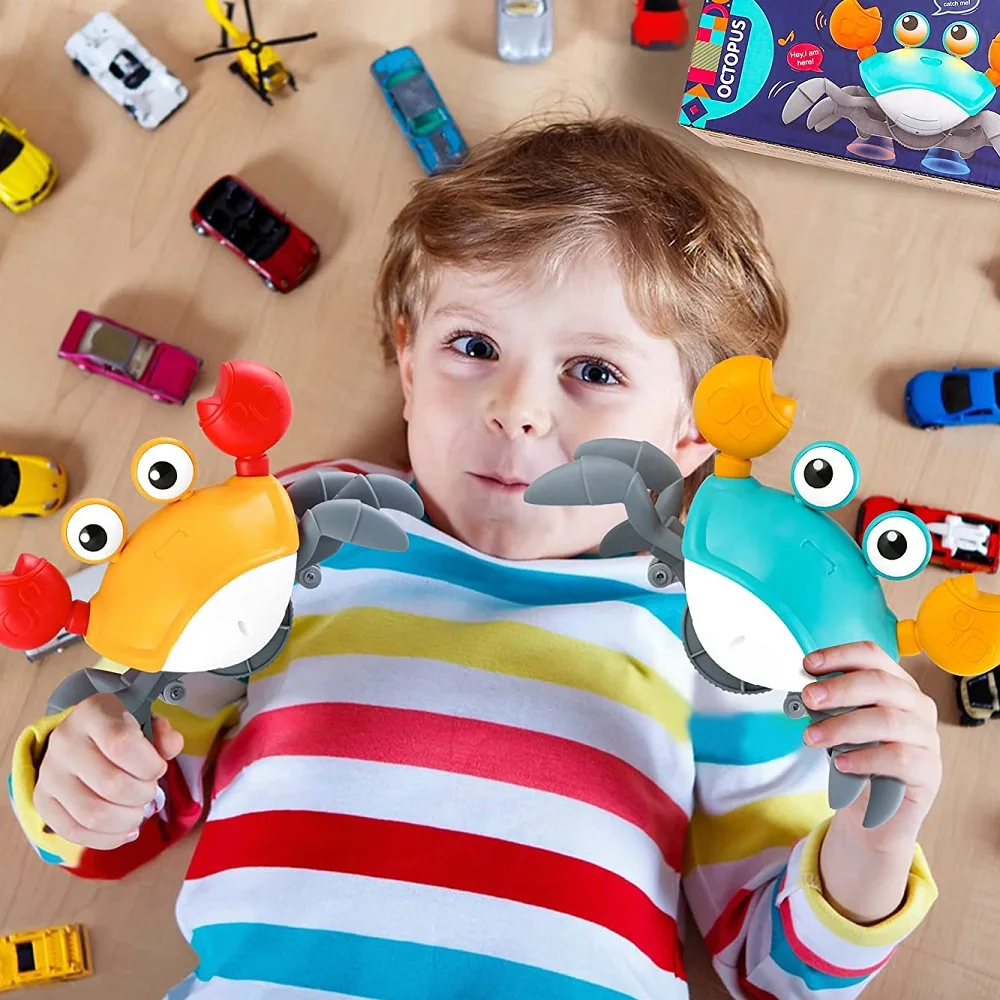 Dança caranguejo fugir brinquedo para bebês engatinhando caranguejos de escape interativos crianças brinquedos eletrônicos aniversário presente de natal sem bateria