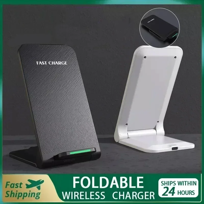 Stazione di ricarica wireless per iPhone 15 14 13 12 11 Pro Max Supporto per telefono Caricatore di ricarica rapida per Samsung Xiaomi pieghevole