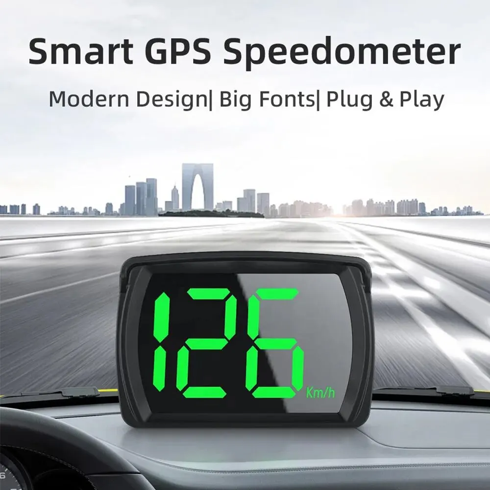 Y03 carro universal hud head up display velocímetro digital projetor km/h grande fonte medidor de velocidade displayer peça eletrônica automática